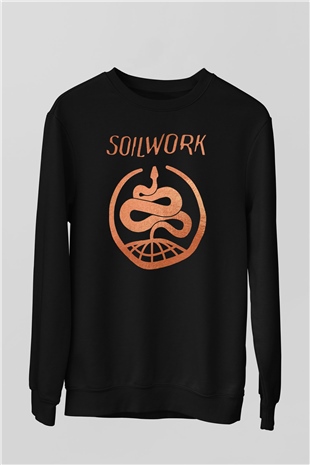 Soilwork Siyah Unisex-Fabrikası Sweatshirt