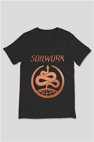 Soilwork Siyah Unisex-Fabrikası V Yaka Tişört