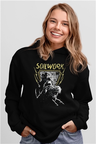 Soilwork Siyah Unisex Kapşonlu Sweatshirt