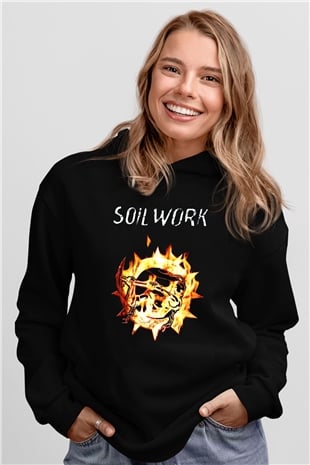 Soilwork Siyah Unisex Kapşonlu Sweatshirt