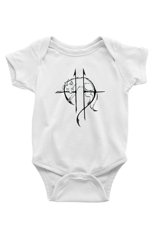 Sonata Arctica Baskılı Beyaz Unisex Bebek Body - Zıbın