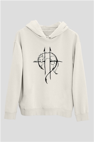 Sonata Arctica Beyaz Unisex Kapşonlu Sweatshirt