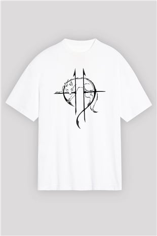 Sonata Arctica Beyaz Unisex Oversize Tişört T-Shirt - Oversize Tişört Fabrikası
