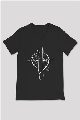 Sonata Arctica Siyah Unisex V Yaka Tişört T-Shirt