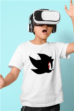 Sonic the Hedgehog Baskılı Beyaz Unisex Çocuk Tişört
