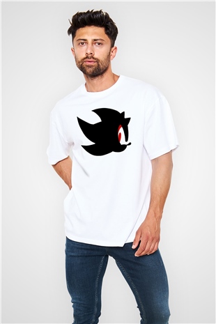 Sonic the Hedgehog Beyaz Unisex Oversize Tişört T-Shirt