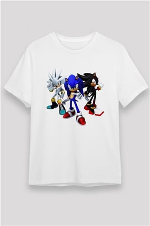 Sonic the Hedgehog Beyaz Unisex Tişört