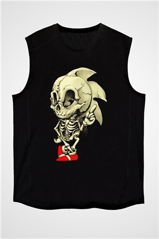 Sonic the Hedgehog Siyah Unisex Kolsuz Tişört