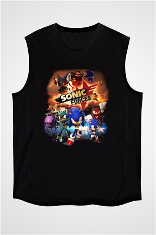 Sonic the Hedgehog Siyah Unisex Kolsuz Tişört