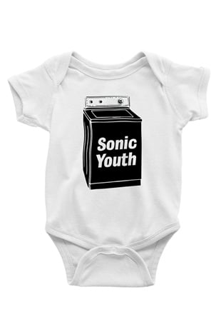 Sonic Youth Baskılı Beyaz Unisex Bebek Body - Zıbın