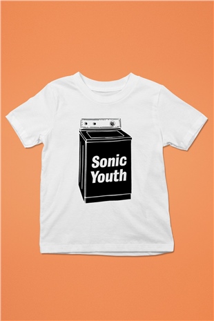 Sonic Youth Baskılı Beyaz Unisex Çocuk Tişört