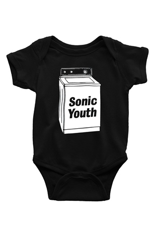 Sonic Youth Baskılı Siyah Bebek Body - Zıbın