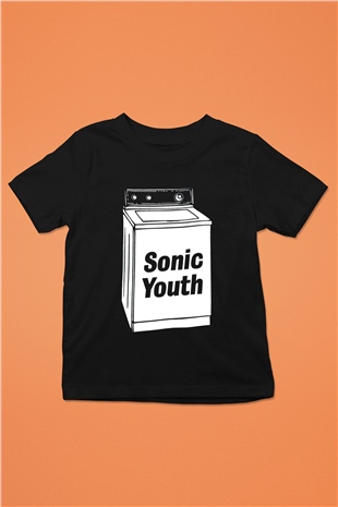 Sonic Youth Baskılı Siyah Unisex Çocuk Tişört