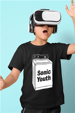 Sonic Youth Baskılı Siyah Unisex Çocuk Tişört