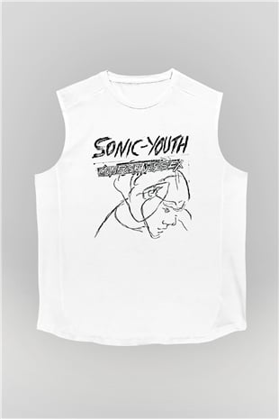 Sonic Youth Beyaz Unisex Kolsuz Tişört