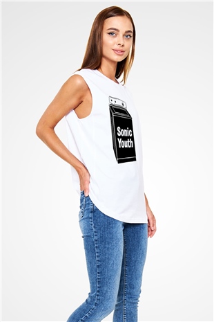 Sonic Youth Beyaz Unisex Kolsuz Tişört