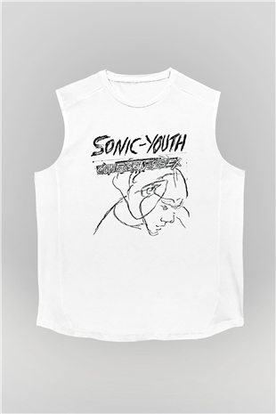 Sonic Youth Beyaz Unisex Kolsuz Tişört