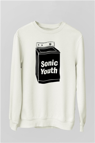 Sonic Youth Beyaz Unisex Sweatshirt
