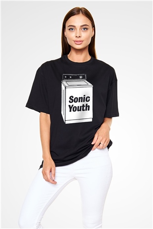 Sonic Youth Siyah Unisex Oversize Tişört T-Shirt