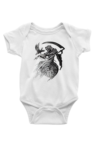 Sons of Anarchy Baskılı Beyaz Unisex Bebek Body - Zıbın