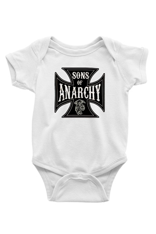 Sons of Anarchy Baskılı Beyaz Unisex Bebek Body - Zıbın