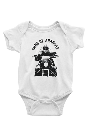 Sons of Anarchy Baskılı Beyaz Unisex Bebek Body - Zıbın
