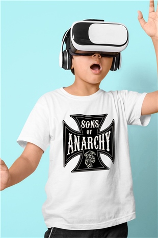 Sons of Anarchy Baskılı Beyaz Unisex Çocuk Tişört