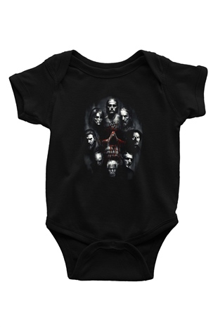 Sons of Anarchy Baskılı Siyah Bebek Body - Zıbın