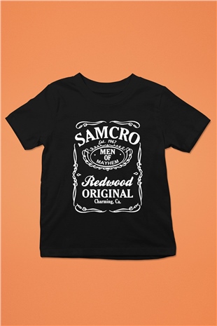 Sons of Anarchy Baskılı Siyah Unisex Çocuk Tişört