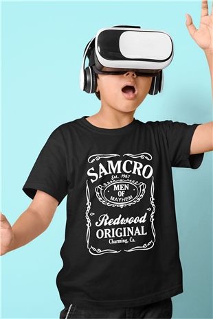 Sons of Anarchy Baskılı Siyah Unisex Çocuk Tişört