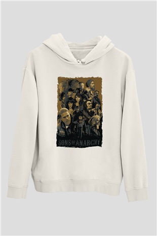 Sons of Anarchy Beyaz Unisex Hoodie
