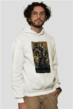 Sons of Anarchy Beyaz Unisex Hoodie