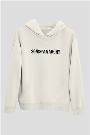 Sons of Anarchy Beyaz Unisex Kapşonlu Sweatshirt