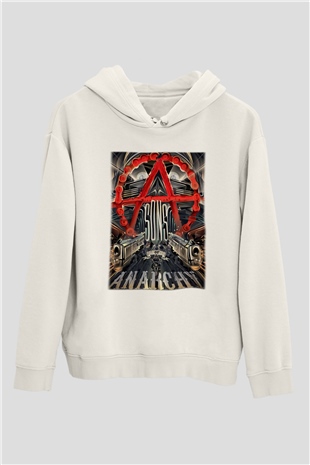 Sons of Anarchy Beyaz Unisex Kapşonlu Sweatshirt