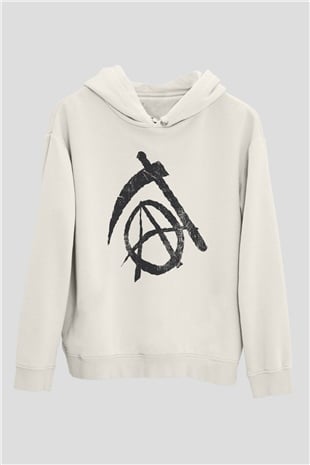 Sons of Anarchy Beyaz Unisex Kapşonlu Sweatshirt