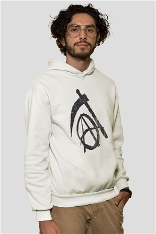 Sons of Anarchy Beyaz Unisex Kapşonlu Sweatshirt