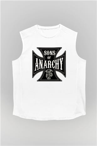 Sons of Anarchy Beyaz Unisex Kolsuz Tişört