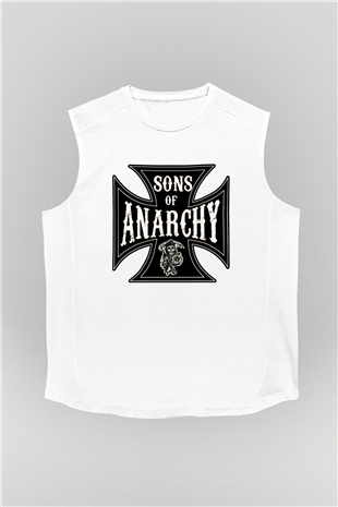 Sons of Anarchy Beyaz Unisex Kolsuz Tişört