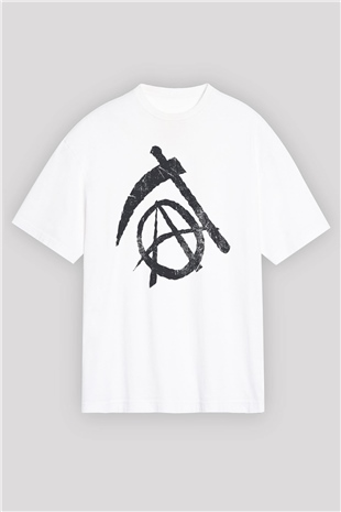 Sons of Anarchy Beyaz Unisex Oversize Tişört T-Shirt