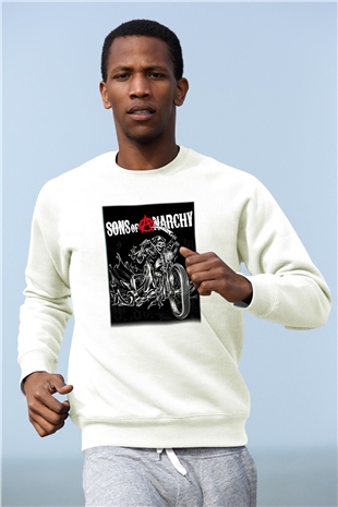 Sons of Anarchy Beyaz Unisex Sweatshirt