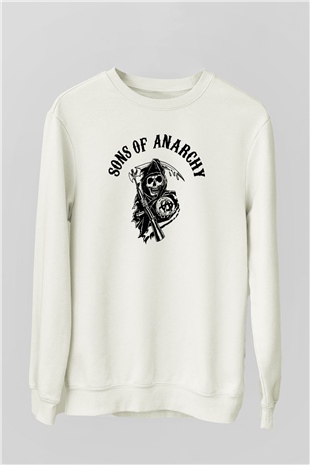 Sons of Anarchy Beyaz Unisex Sweatshirt