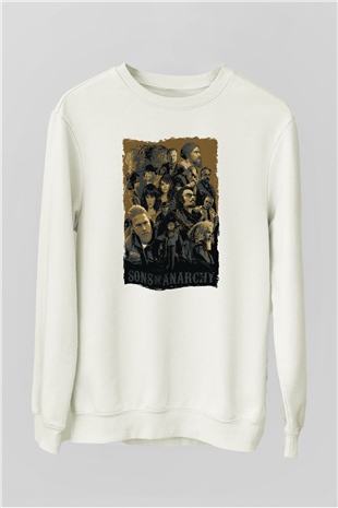 Sons of Anarchy Beyaz Unisex Sweatshirt