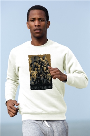 Sons of Anarchy Beyaz Unisex Sweatshirt