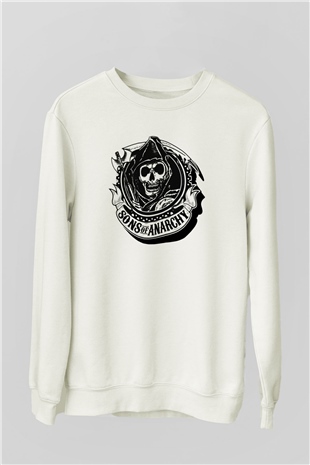 Sons of Anarchy Beyaz Unisex Sweatshirt