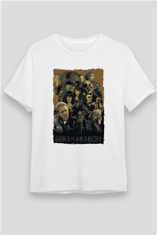 Sons of Anarchy Beyaz Unisex Tişört T-Shirt