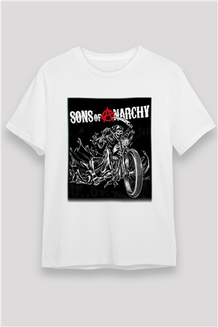 Sons of Anarchy Beyaz Unisex Tişört T-Shirt