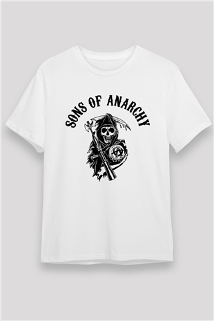 Sons of Anarchy Beyaz Unisex Tişört T-Shirt