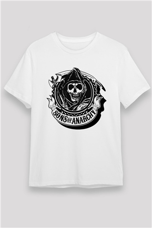Sons of Anarchy Beyaz Unisex Tişört T-Shirt