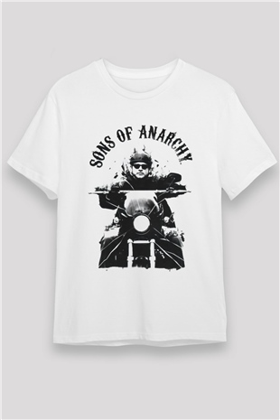 Sons of Anarchy Beyaz Unisex Tişört T-Shirt