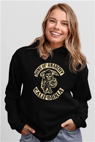 Sons of Anarchy Siyah Unisex Hoodie